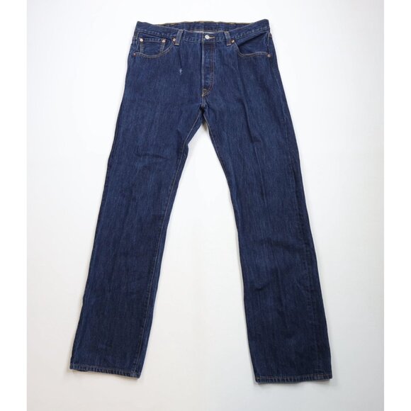 Vtg Y2K Levis 501xx Mens 38x36 Distressed Button Fly Original Fit Denim Jeans